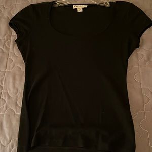 BEBE - SHEER KNIT VINTAGE TOP